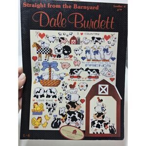 Dale Burdett Straight from the Barnyard Cross Stitch Leaflet Pattern Farm Cow